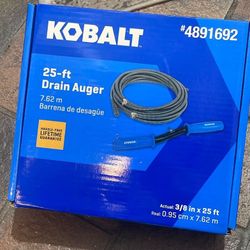 Kobalt 25ft Drain Auger (3/8in x 25ft)