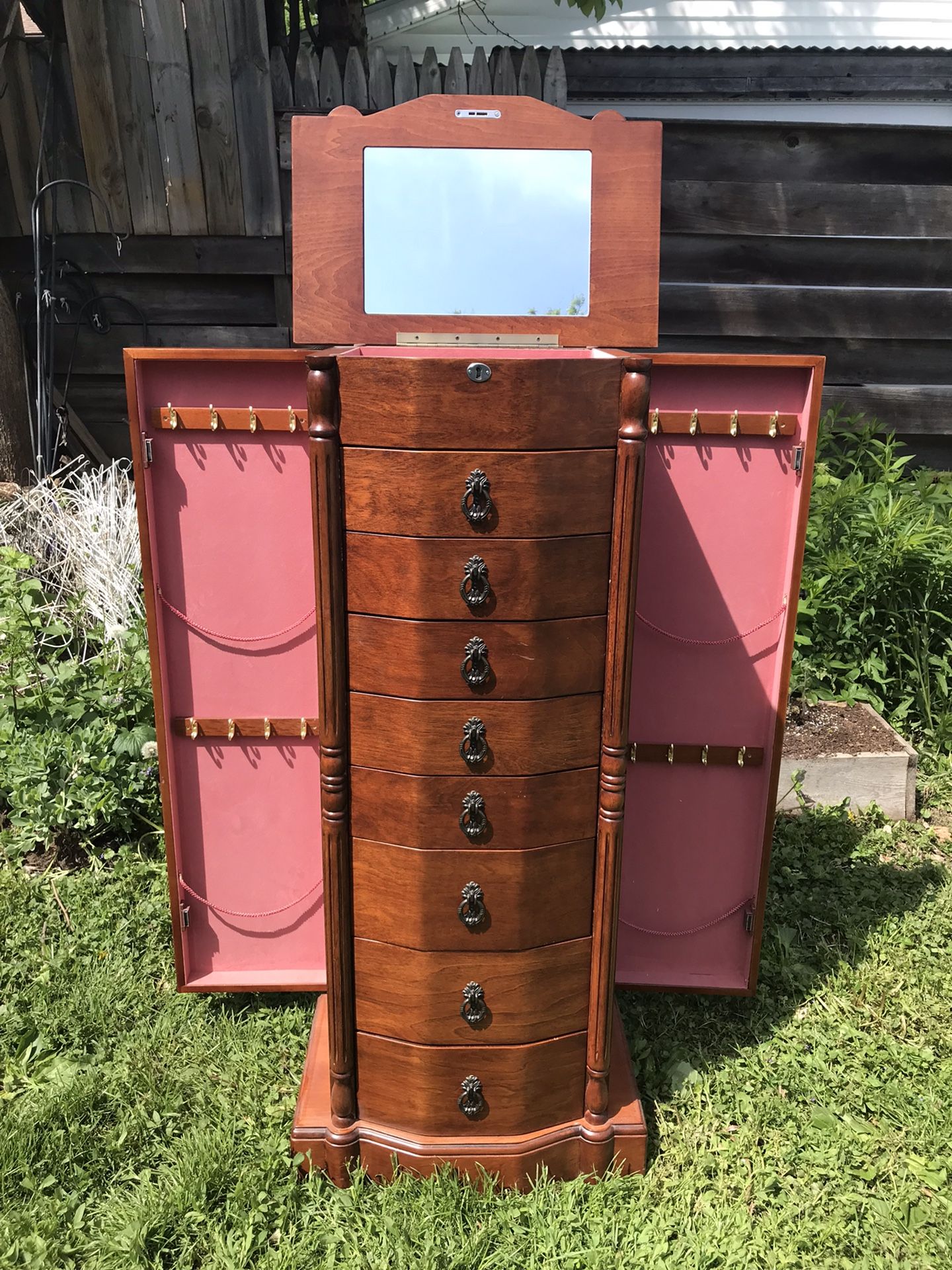 Cherry Wood Jewelry Dresser