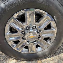 2026 Chevrolet Silverado 2500 Chrome 20” Wheels Rims and Tires Chevy 3500 GMC Sierra High Country