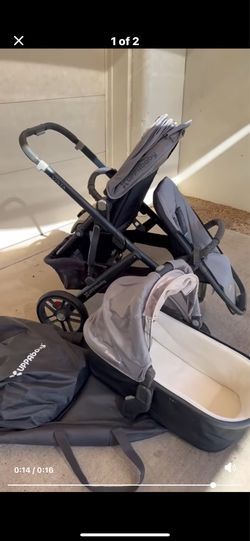 Selling Uppababy v3 stroller everything in mint condition only bad thing is the tire broke and needs to get replaced ! But it comes