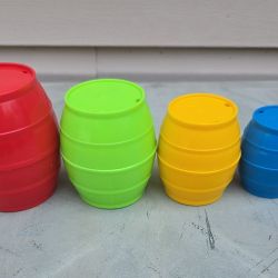 vintage playskool nesting barrels