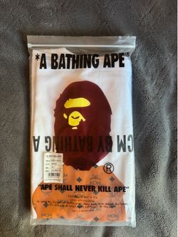 Bape White Tee/ MCM Brown M