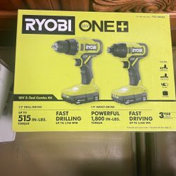 Ryobi One + Combo Impact Driver And Drill Driver