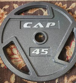 CAP Barbell, 45lb Olympic Grip Plate, Black