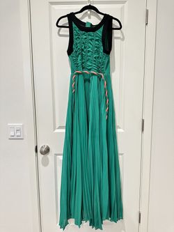Long Satin Dress Like New - Size 4 Originally $620