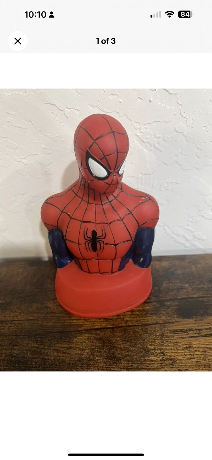 Marvels Spiderman PVC Bust Coin Bank 3D Toy Figure Piggy Bank