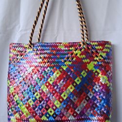 Bolsa Tejida Colorida Multiusos