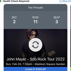 John Mayer Tickets (NYC)