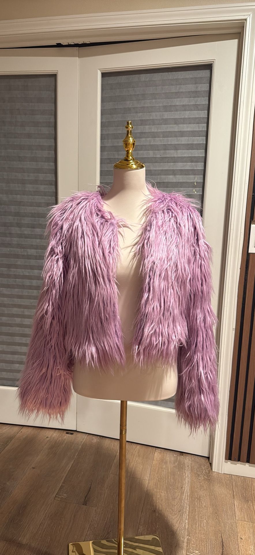 Purple Fur Jacket ( Size L)