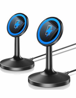 Magnetic Wireless Charger Stand 2 Pack, 15W Fast Mag-Safe Charger