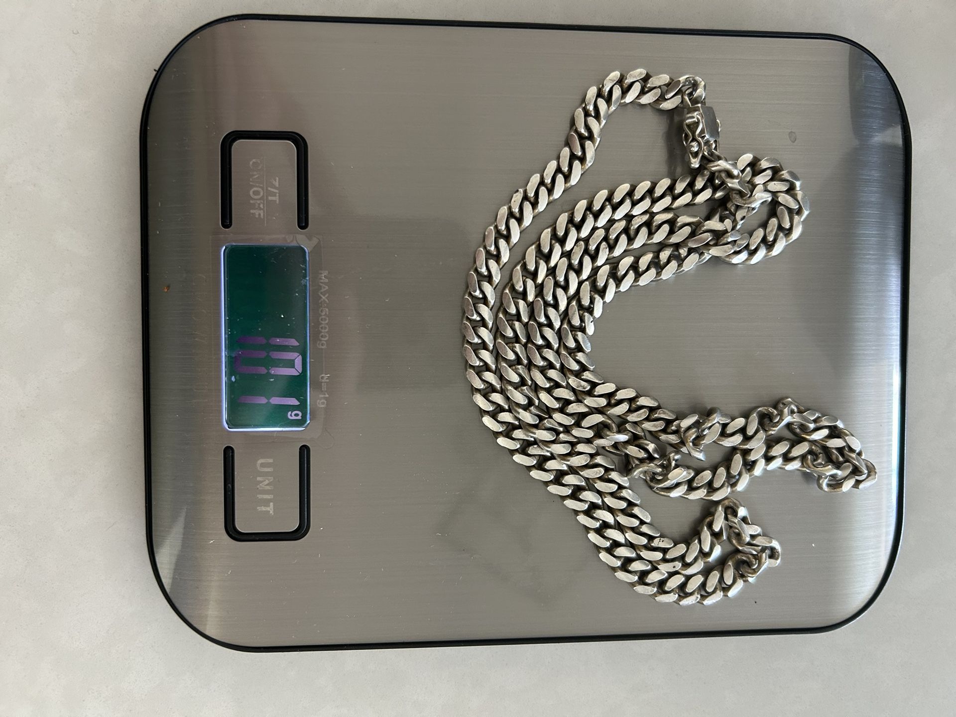 Silver Cuban Link Chain .925 Sterling