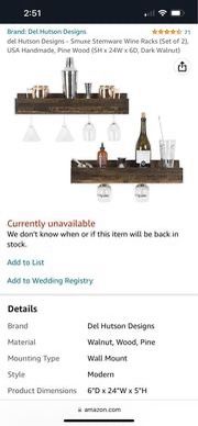 2 Wine Rack Holders