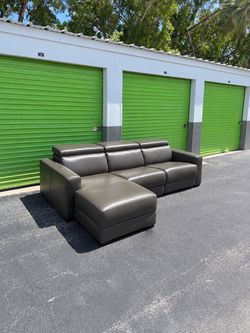 Sectional Couch Sofa - Macy’s - Top Grain Leather - Power Recliner