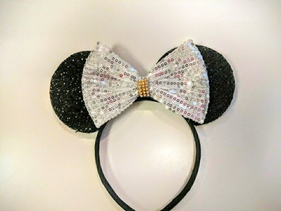 Minnie Mouse Ears with Large Sequin Bow