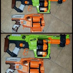 X2 XL NERF GUN DOMINATOR ZOMBIE STRIKE FLIPFURY PLAY TOY SET