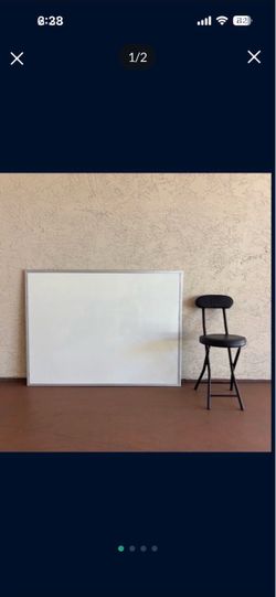 One Large Durable Melamine Dry-Erase Whiteboard, Aluminum Frame, 4' x 3'