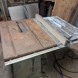 Vintage Craftsman 10" Table Saw With Stand And Casters
