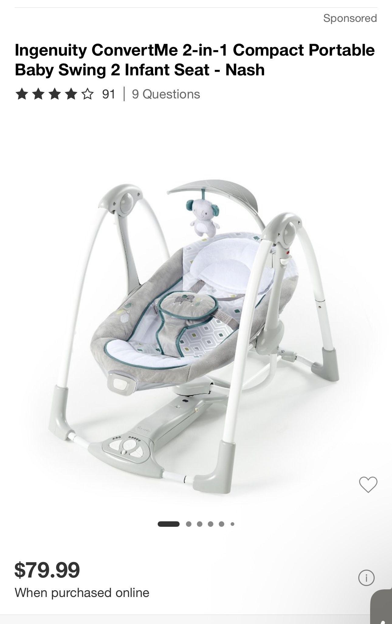 Baby swing