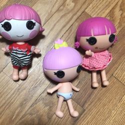 LALALOOPSY SMALL DOLLS 3 FOR $25