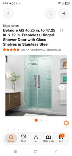 Frameless Hinged Shower Door