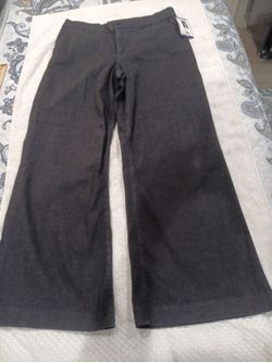 Nine West Dark Gray Wide-Leg Dress Pants Size 16