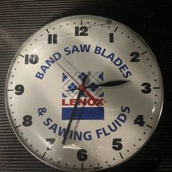RARE LENOX Saw Blades Vintage Wall Clock 