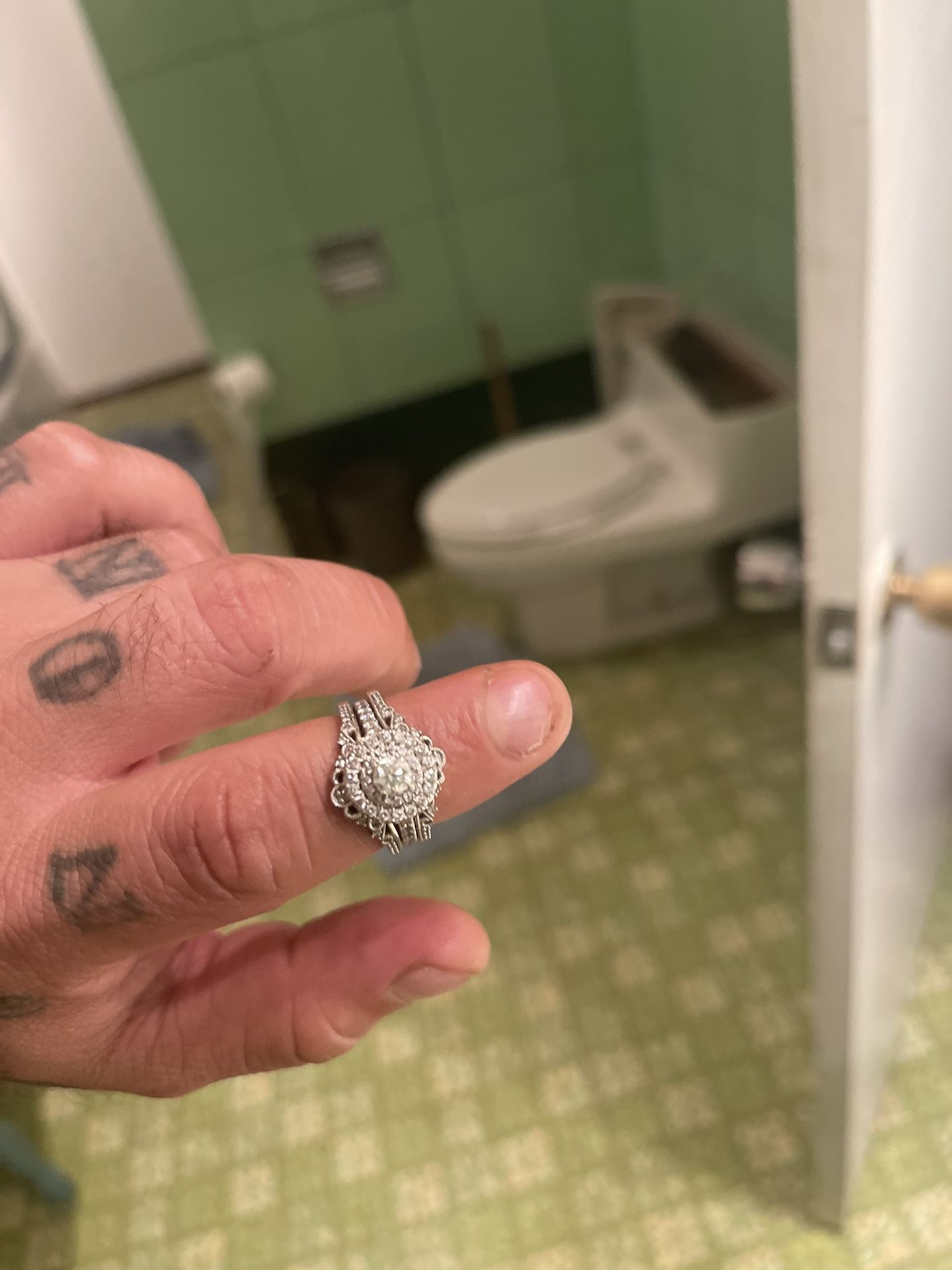 14k White Good Wedding Ring