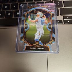 Justin Herbert 2020 Select Light Blue Die Cut Rookie Los Angeles Chargers 