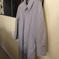 New London Fog Vintage Andes Hidden Button Plush Lined Trench Coat raincoat 44 short 