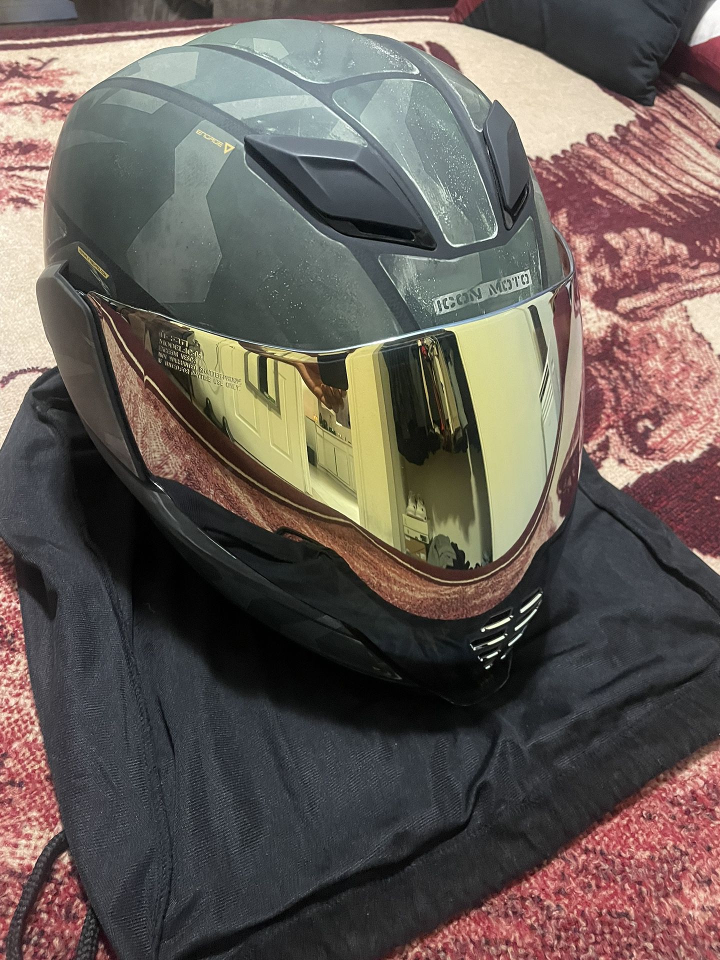 Icon Battlescar Motorcycle Helmet 
