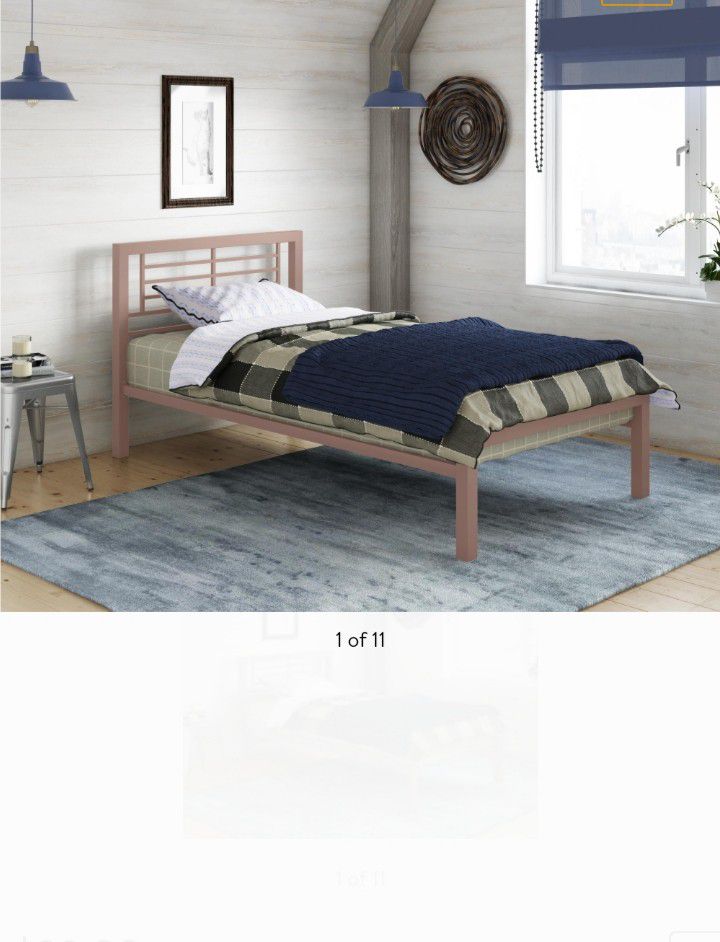 New twin bed frame mattress not included