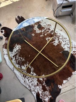Glass Gold Coffee Table