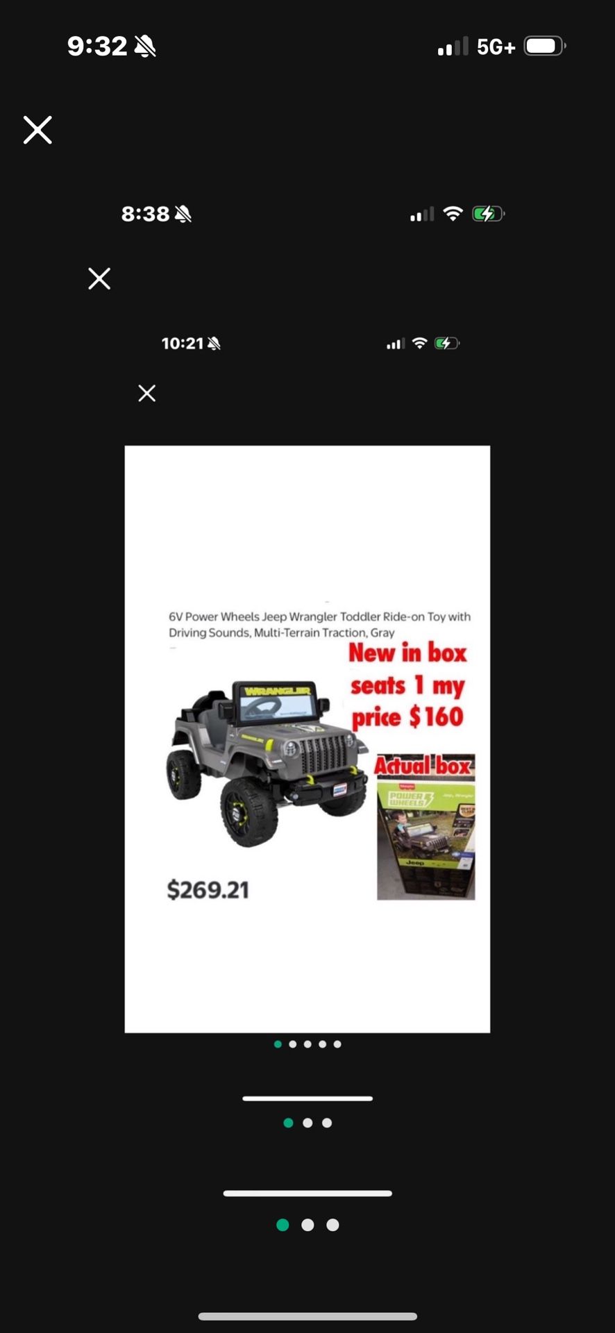 6V Power Wheels Jeep Wrangler Toddler Ride-on Toy