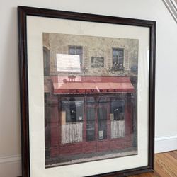 Framed Art Print Titled: Chez Francois