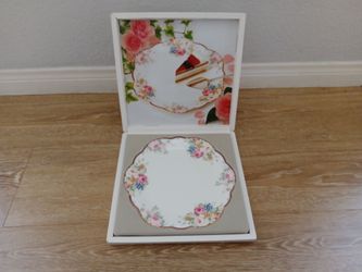 Mikasa rosemead willington cake plate 11 " vintage bone china Fx013/592 Japan new in box