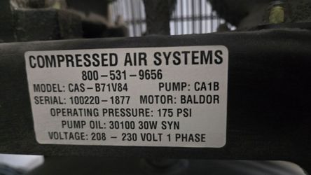 Compressed Air Systems Air Compressor CAS-B71V84
