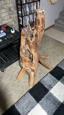 Decorative stump tiki wood
