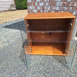 Lighted Wood/glass Display Case (2)