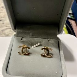 10K Gold CC Earrings