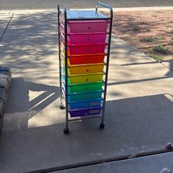 10 Drawer Rolling Cart