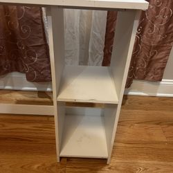 Mainstays Small Space Writing Desk with 2 Shelves, White Finish