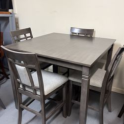 Grey 5pc Counter Height Dining Table 