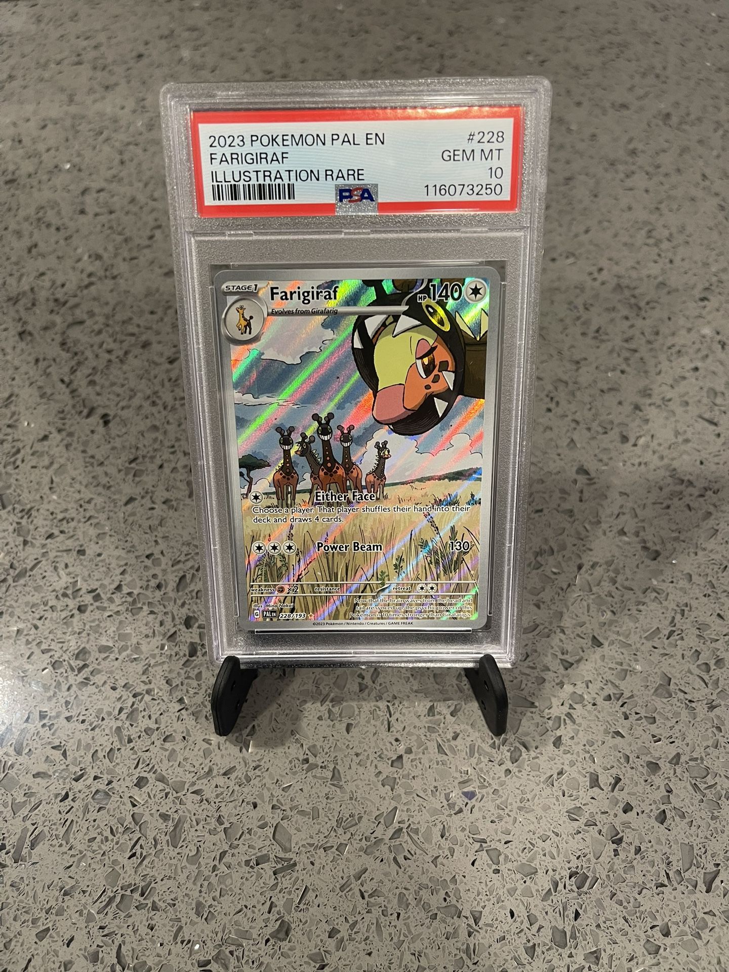 2023 Pokemon SV Paldea Evolved Farigiraf #228/193 PSA 10 