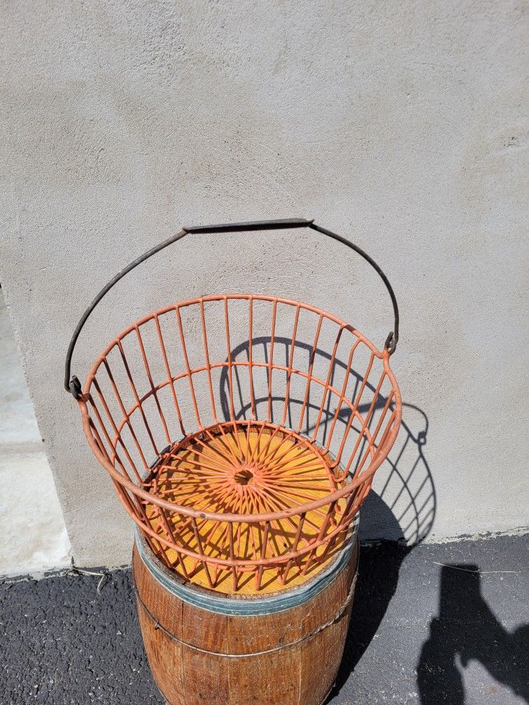 Vintage Metal Egg Basket