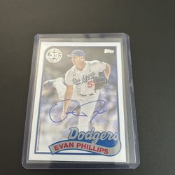 Dodgers Evan Phillips Autograph