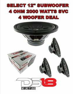 4 12" ds18 subwoofer deal (4 subs )