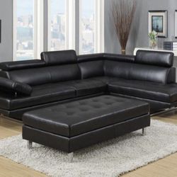 Going out of business sale. Ibiza black sectional ottoman set now $899. Easy finance option. Same day delivery.