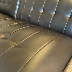 Futon Leather Sofa/bed