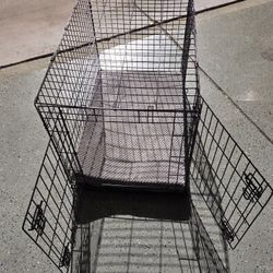 2-Door Folding Large Dog Crate