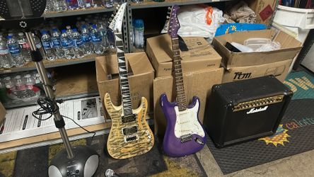 Jackson guitar Marshall amp